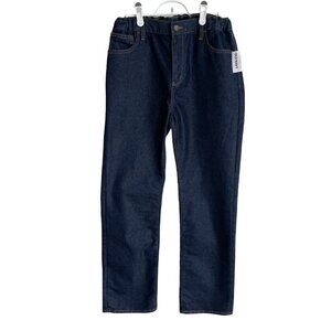 NWT OLD NAVY Boys Size 18 Plus, Dark Wash Straight Leg Jeans Built-In Flex Waist